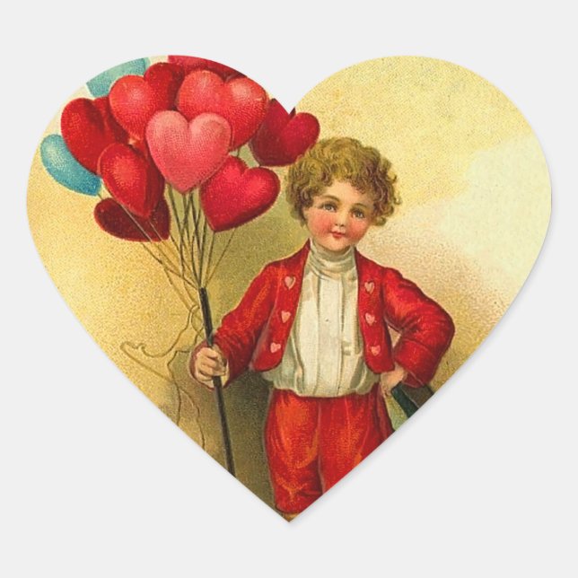 Stickers Coeur Valentin pour enfants (Devant)