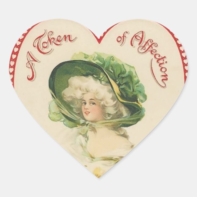 Stickers Coeur Valentine vintage (Devant)
