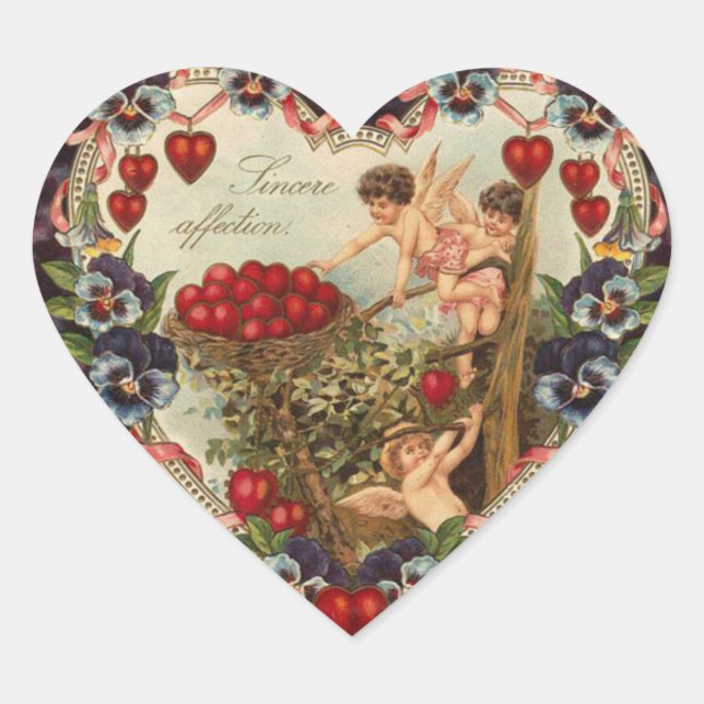 Stickers Coeur vintage (Devant)
