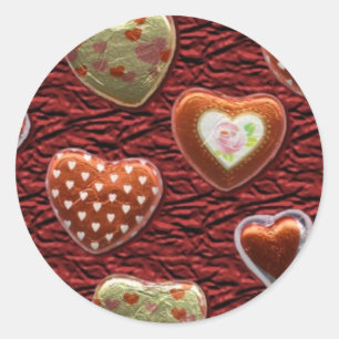 Stickers Coeurs Chocolat Valentine