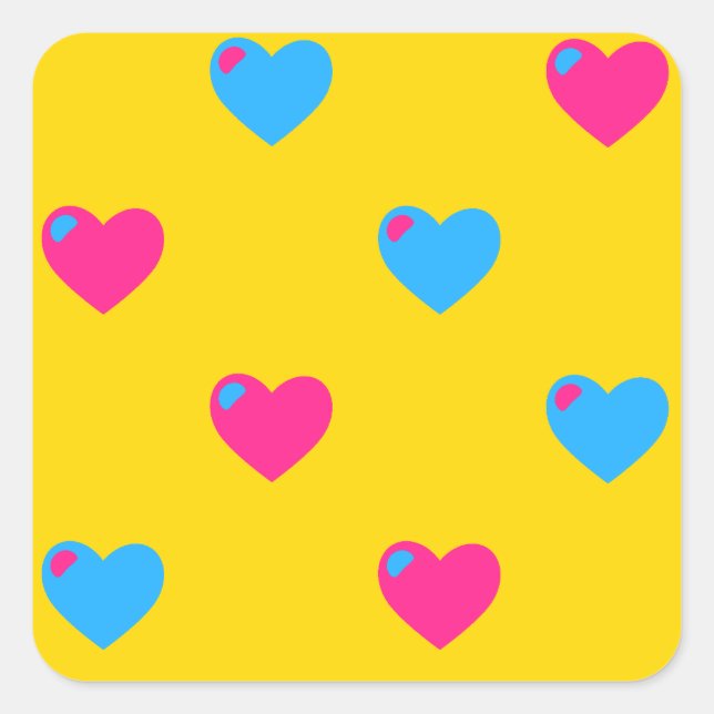 Stickers Coeurs Pan Pride (Devant)