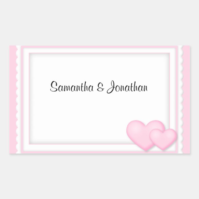 Stickers Coeurs roses (Devant)