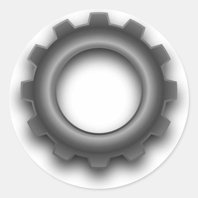 Stickers Cog de engrenage métallique (Devant)