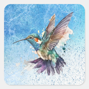 Stickers Colibri Aquarelle