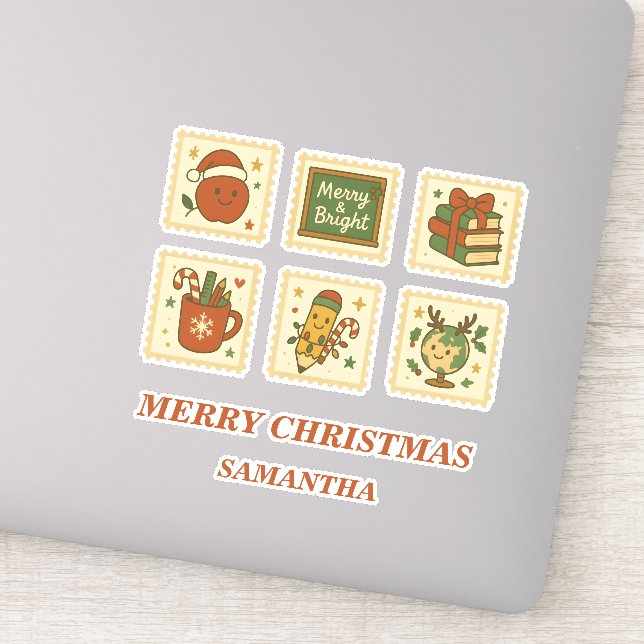 Stickers Collage de Noël pour enseignants (Détail)