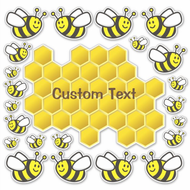 Stickers Collection de dessins sur les abeilles (Devant)