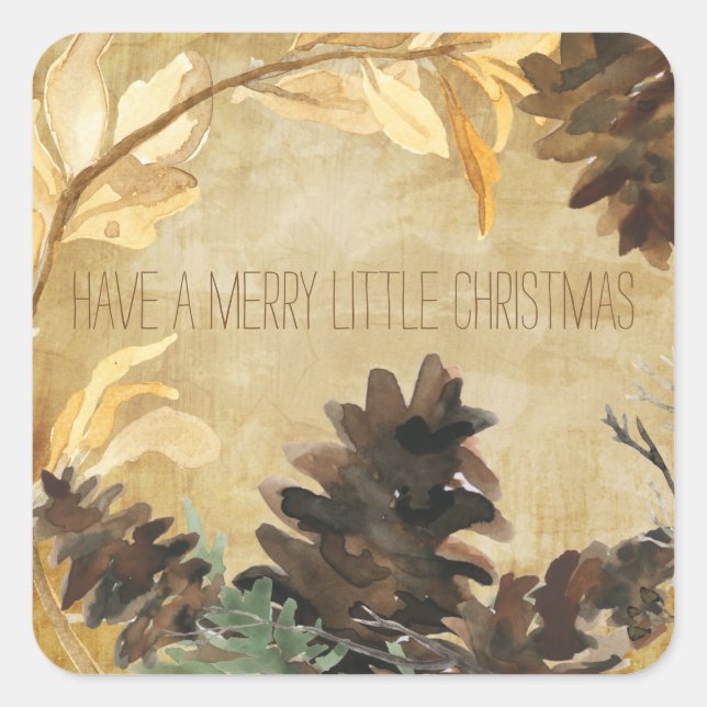 Stickers cônes de pin rustique (Devant)