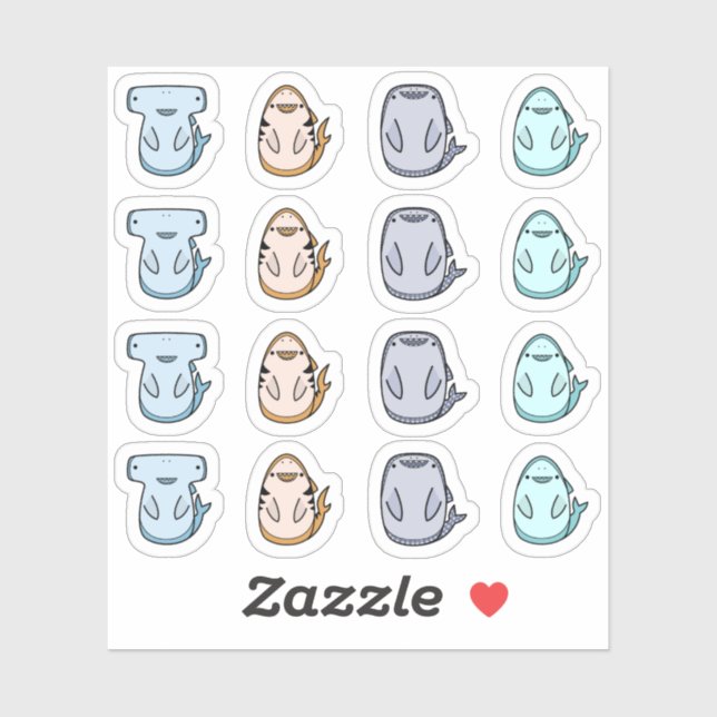 Stickers Contour Requin (Feuille)