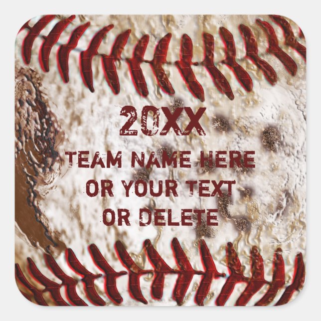 Stickers cool Dirty Baseball PERSONNALISÉS (Devant)