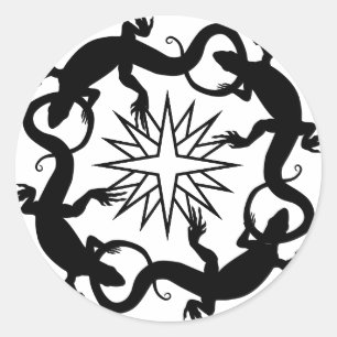 Stickers Cool Retro Reptile Art Stickers