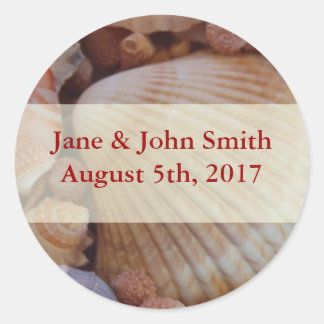 Stickers Coquillages multicolores Mariage Plage