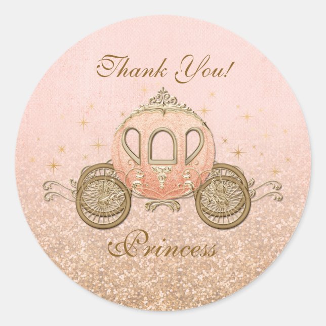 Stickers Coral Royal Fairytale Princess Circle (Devant)