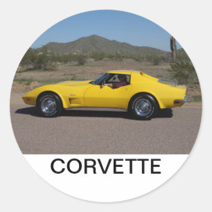 Stickers Corvette jaune 1973