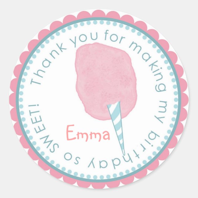 stickers Cotton Candy - rose et bleu (Devant)