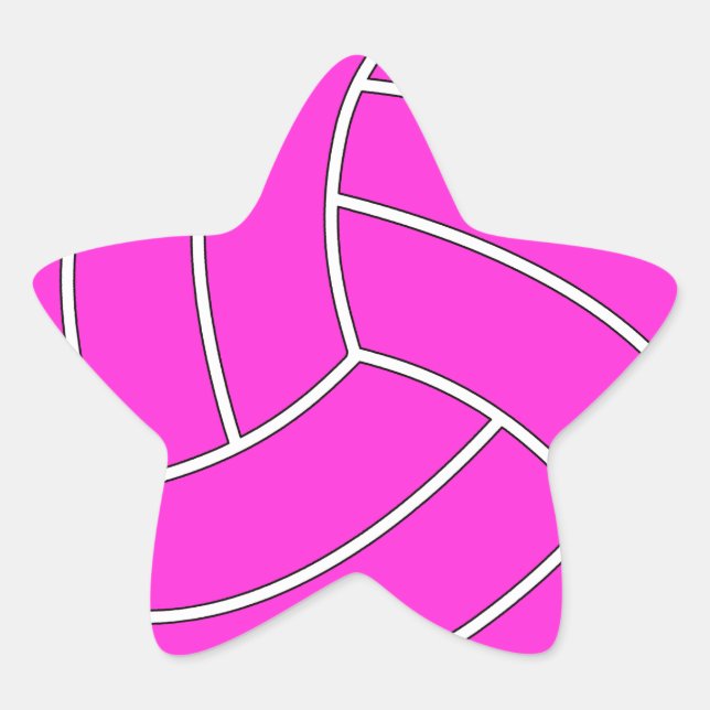 Stickers couleur personnalisée Star Volleyball (Devant)