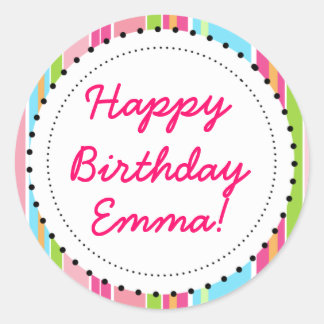 Stickers couleur rose amusant et pointes