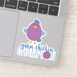 Stickers Coupe Personnalisée Champion Poulet De Fi
