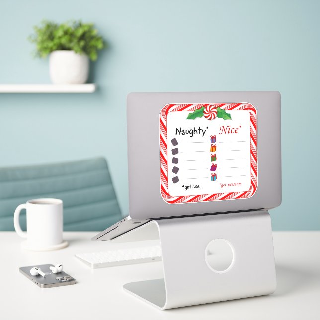 Stickers Coupe Personnalisée pour les Naughty ou N (Ordinateur portable sur le bureau)