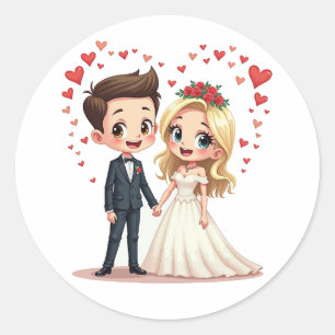 Stickers Couple du jour du mariage