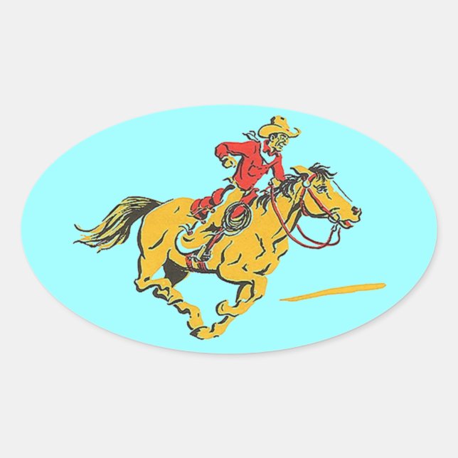 Stickers Cowboy Horse Rodéo Rider Race Barrel Casq (Devant)
