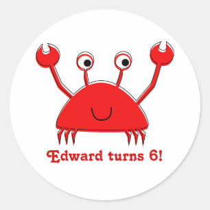Stickers crabe rouge   Cupcake Toppers
