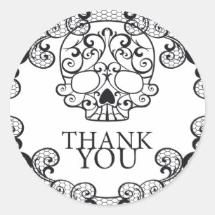 Stickers crâne Fancy Merci de Calavera