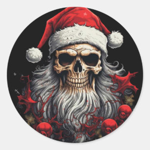 Stickers crâne père Noël