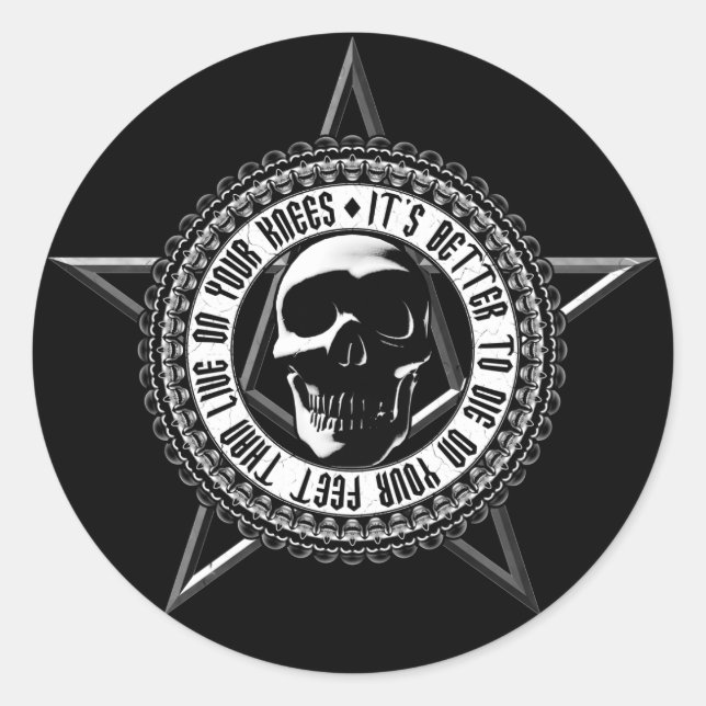 Stickers crâniens vivants ou morts (Devant)