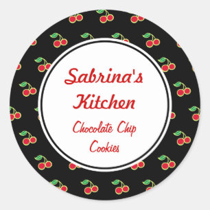 Stickers cuisine cerise noire