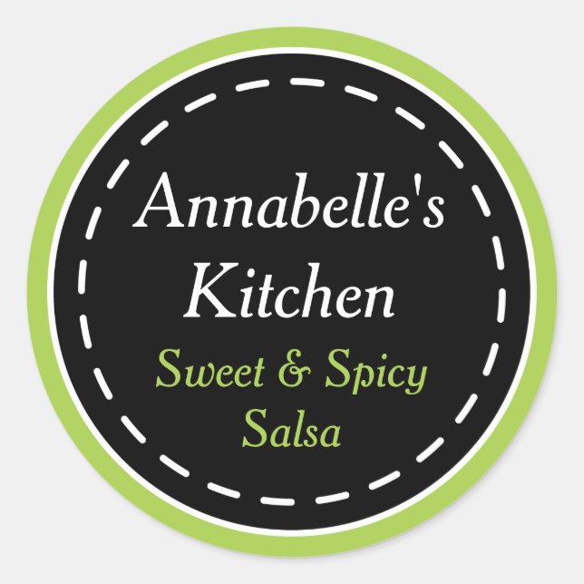 Stickers cuisine verte et noire (Devant)