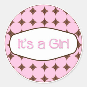 Stickers Cupcake baby shower C'est une fille