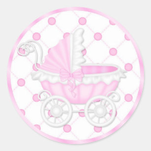 Stickers Cupcake Baby shower rose