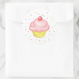 Stickers Cupcake rose