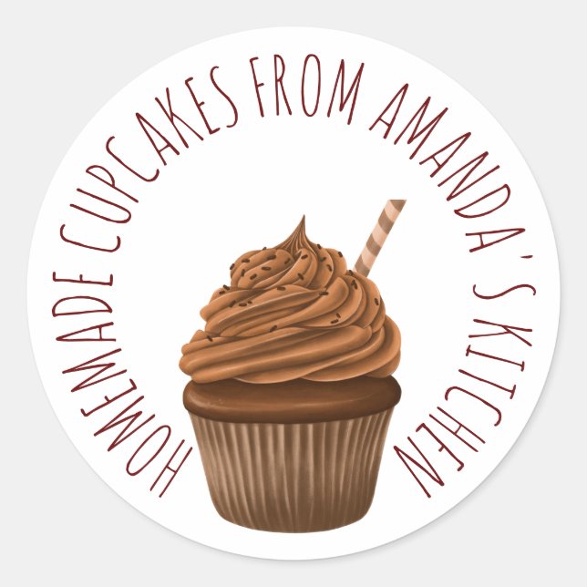 Stickers Cupcakes maison au chocolat (Devant)