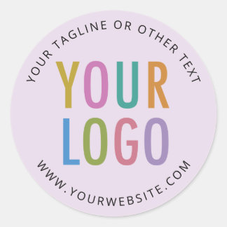 Stickers Custom Business Logo Printed Lilac Purple