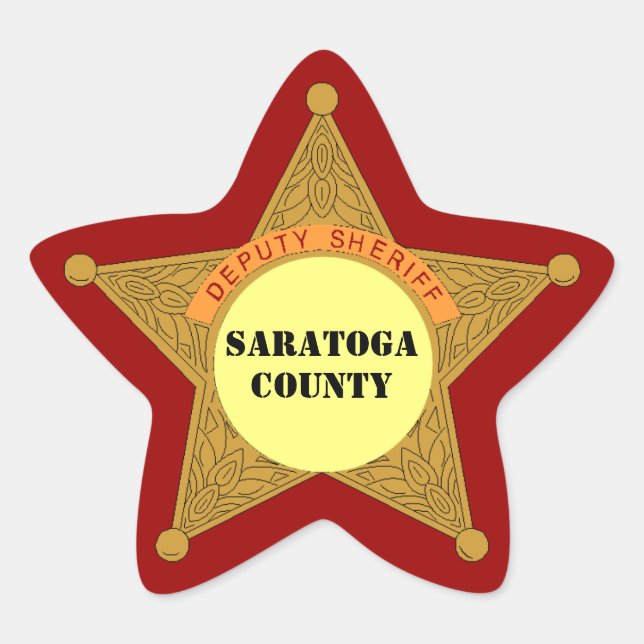 STICKERS Cute adjoint Sheriff Badge zone modèle (Devant)