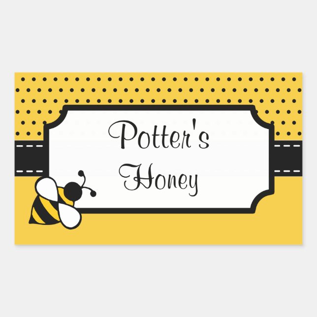 Stickers d'abeilles au miel customisé (Devant)