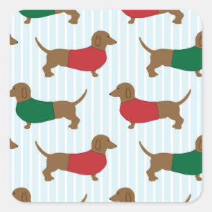 Stickers Dachshund Dogs colorés