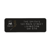 Stickers d'adresse de retour de la fête à thème ma