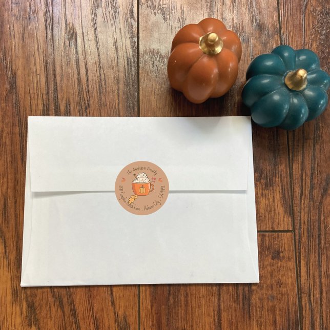 Stickers d'adresse de retour du Citrouille d'autom (Créateur téléchargé)