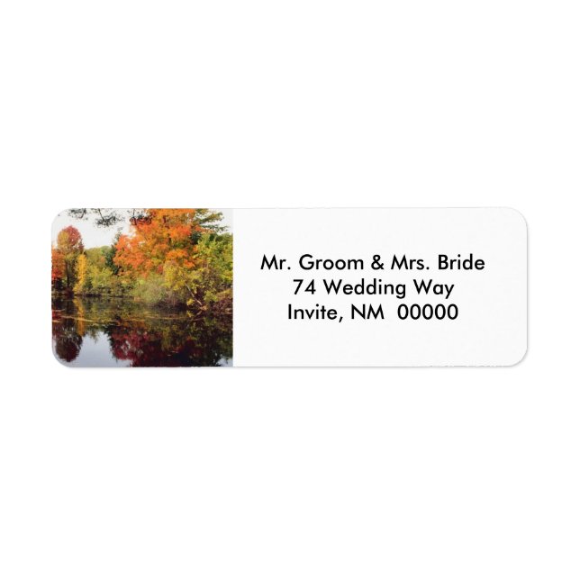 Stickers d'adresse de retour mariage de automne In (Devant)