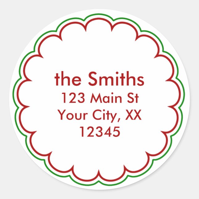 Stickers d'adresse de saint Noël (Devant)