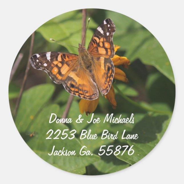 Stickers d'adresse papillon (Devant)