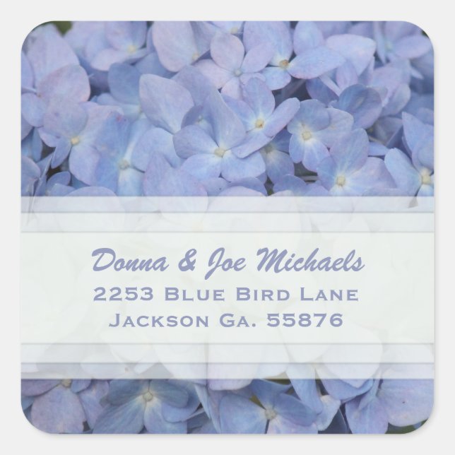 Stickers d'adresse Purple Hydrangea (Devant)