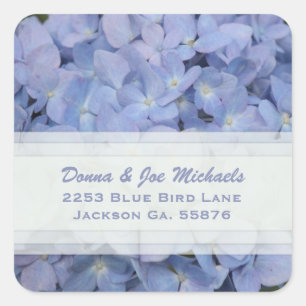 Stickers d'adresse Purple Hydrangea