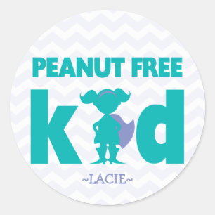 Stickers d'allergie pour fille Superhero sans arac