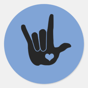 Stickers d'amour main de la langue des signes