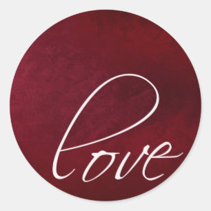 stickers d'amour rouge foncé