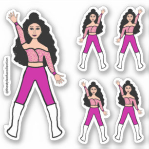 Stickers Dancer Hot Pink #2