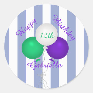 Stickers d'anniversaire de ballons personnalisés